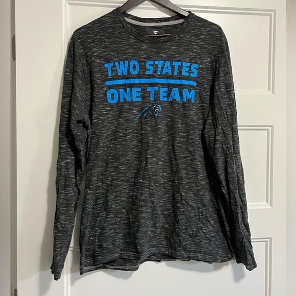 Men's Fanatics Black Carolina Panthers Collection Sweep Long Sleeve T-shirt - Picture 2 of 8